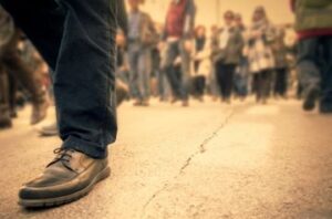 Personas de la manifestación en Madrid contra Stellantis
